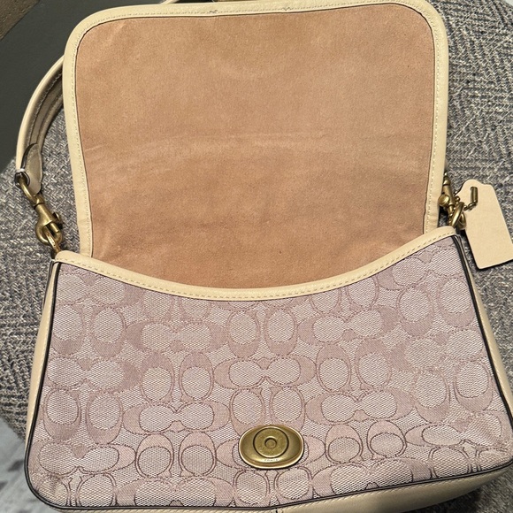 Coach Soft Tabby Elegant Cream Designer Shoulder Bag - Picture 6 of 11